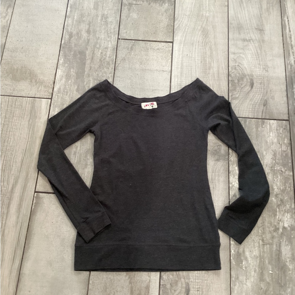 Love me black  off the shoulder Long Sleeve Top size medium #26